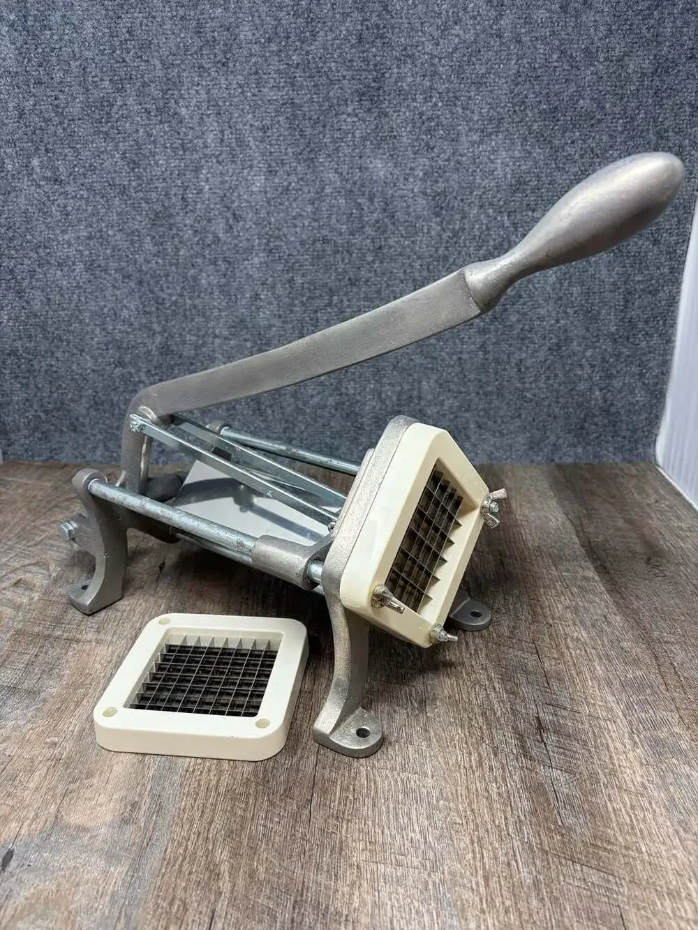 Commercial Grade Heavy-Duty Manual French Fry Cutter w/ Interchangeable Blocks